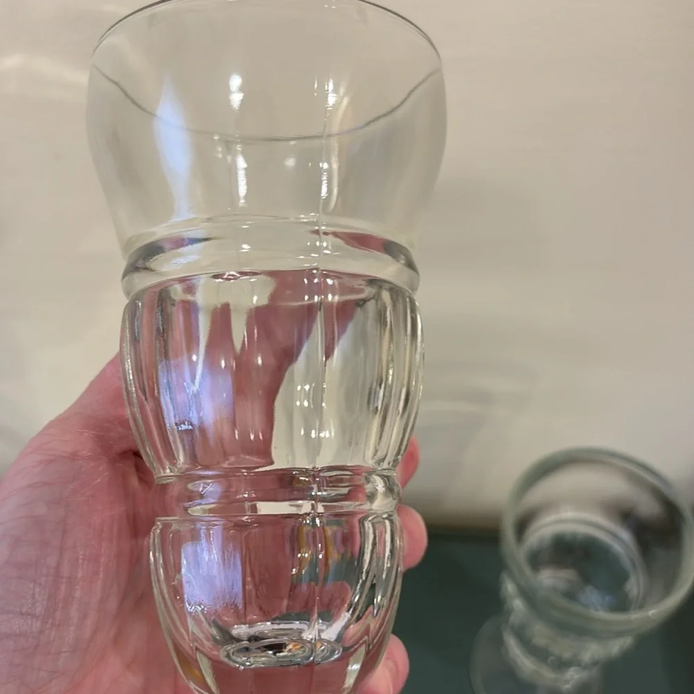 Vintage 1950s Glass Soda Fountain Glasses - Set of 2